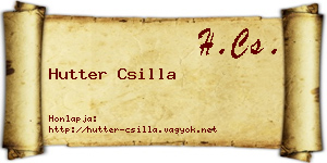 Hutter Csilla névjegykártya